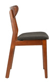 Safavieh - Set of 2 - Lucca Retro Dining Chair Cherry Black Wood DCH1001F-SET2