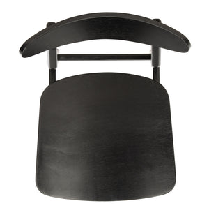 Safavieh - Set of 2 - Lucca Retro Dining Chair Black Wood DCH1001G-SET2