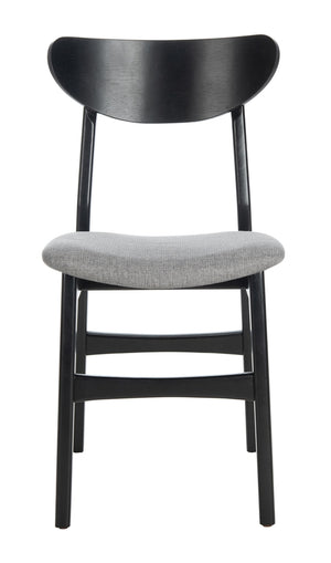 Safavieh - Set of 2 - Lucca Retro Dining Chair Black Grey Wood DCH1001H-SET2
