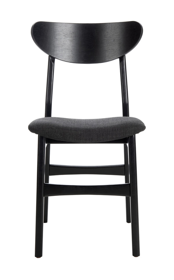 Safavieh - Set of 2 - Lucca Retro Dining Chair Black Black Wood DCH1001J-SET2
