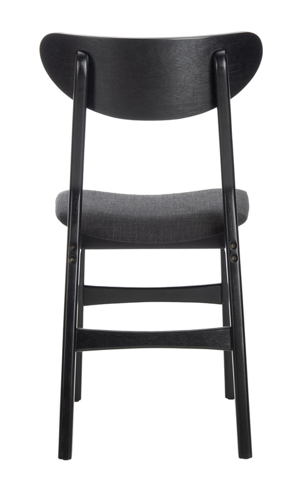 Safavieh - Set of 2 - Lucca Retro Dining Chair Black Black Wood DCH1001J-SET2