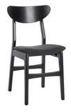 Safavieh - Set of 2 - Lucca Retro Dining Chair Black Black Wood DCH1001J-SET2