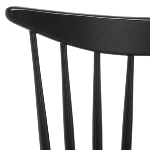 Safavieh Jodan Dining Chair -Set Of 2 Black Wood DCH1404A-SET2