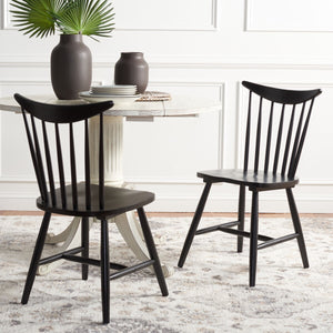 Safavieh Jodan Dining Chair -Set Of 2 Black Wood DCH1404A-SET2