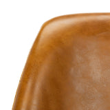 Safavieh - Set of 2 - Tanner Mid Century Dining Chair Cognac Wood Metal DCH3001A-SET2