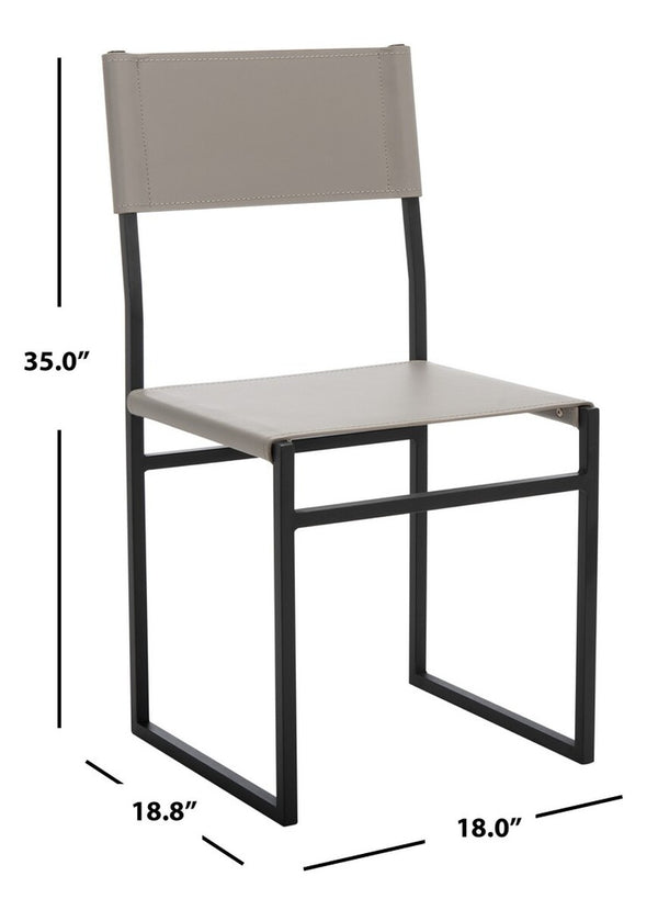 Layne Dining Chairs Light Grey / Black  Metal DCH3003A-SET2