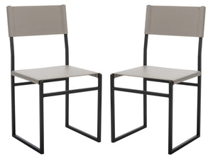 Layne Dining Chairs Light Grey / Black  Metal DCH3003A-SET2