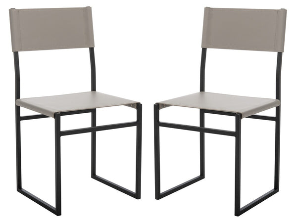 Layne Dining Chairs Light Grey / Black  Metal DCH3003A-SET2