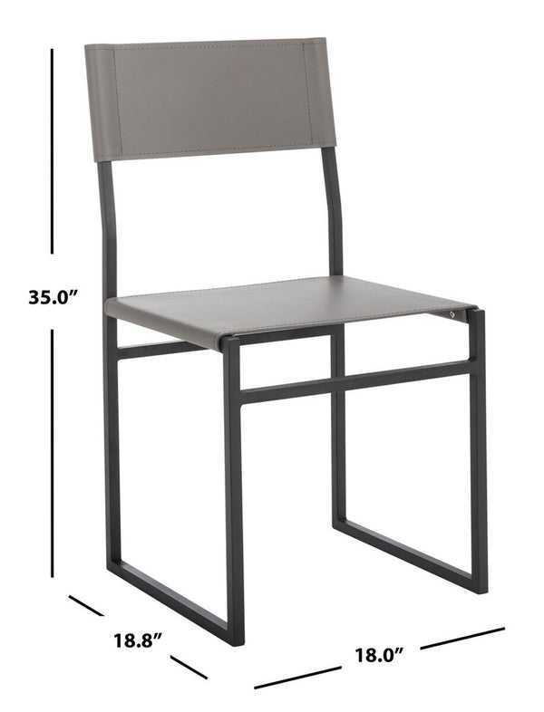 Layne Dining Chairs Grey / Black Metal DCH3003B-SET2
