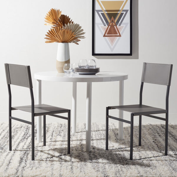 Layne Dining Chairs Grey / Black Metal DCH3003B-SET2