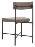 Archer Dining Chairs Grey  / Black Metal DCH3004B-SET2
