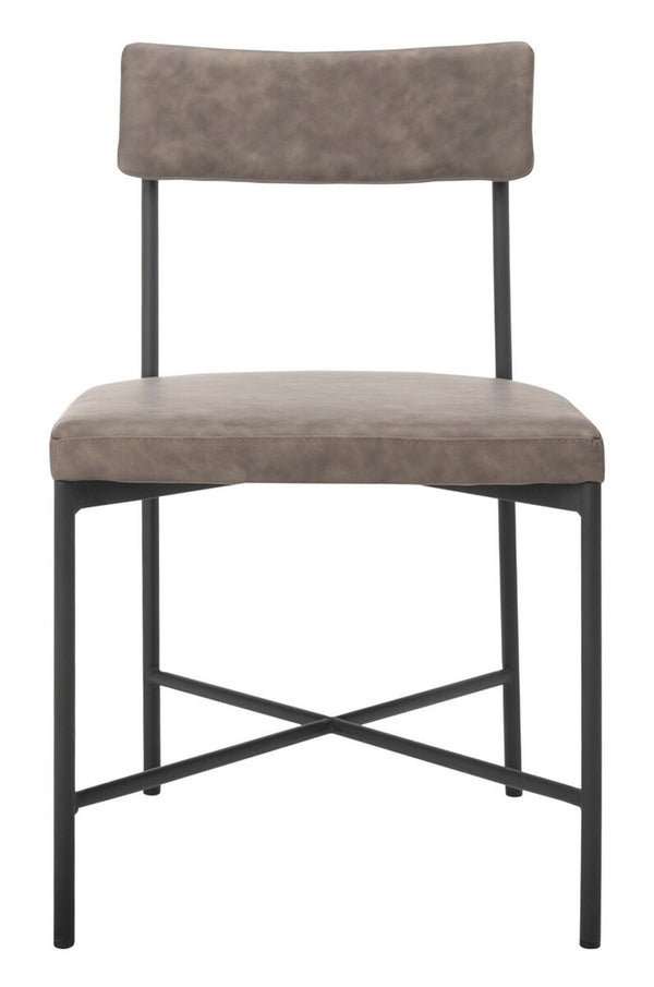 Archer Dining Chairs Grey  / Black Metal DCH3004B-SET2