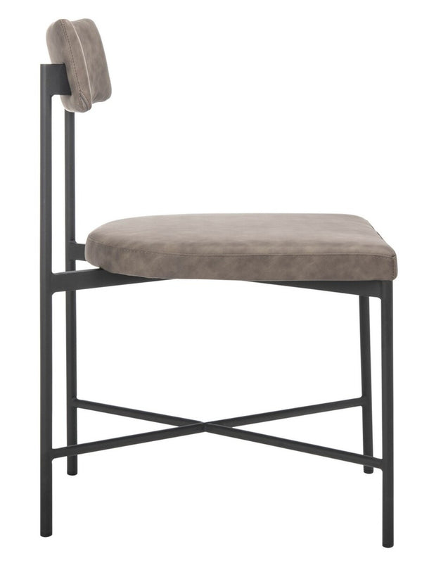 Archer Dining Chairs Grey  / Black Metal DCH3004B-SET2