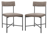 Archer Dining Chairs Grey  / Black Metal DCH3004B-SET2