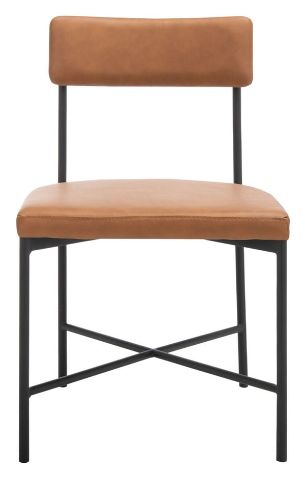 Archer Dining Chairs Cognac / Black Metal DCH3004D-SET2