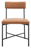 Archer Dining Chairs Cognac / Black Metal DCH3004D-SET2