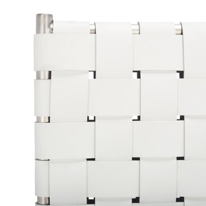 Wesson Woven Dining Chair White / Silver Metal DCH3005C-SET2