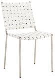 Wesson Woven Dining Chair White / Silver Metal DCH3005C-SET2