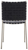 Wesson Woven Dining Chair Black / Silver Metal DCH3005E-SET2