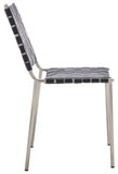 Wesson Woven Dining Chair Black / Silver Metal DCH3005E-SET2