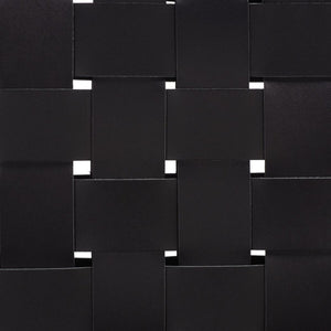 Wesson Woven Dining Chair Black / Silver Metal DCH3005E-SET2