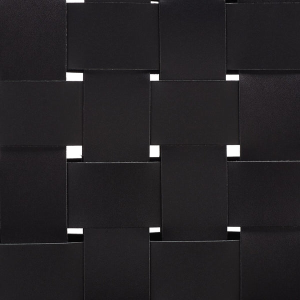 Wesson Woven Dining Chair Black / Silver Metal DCH3005E-SET2