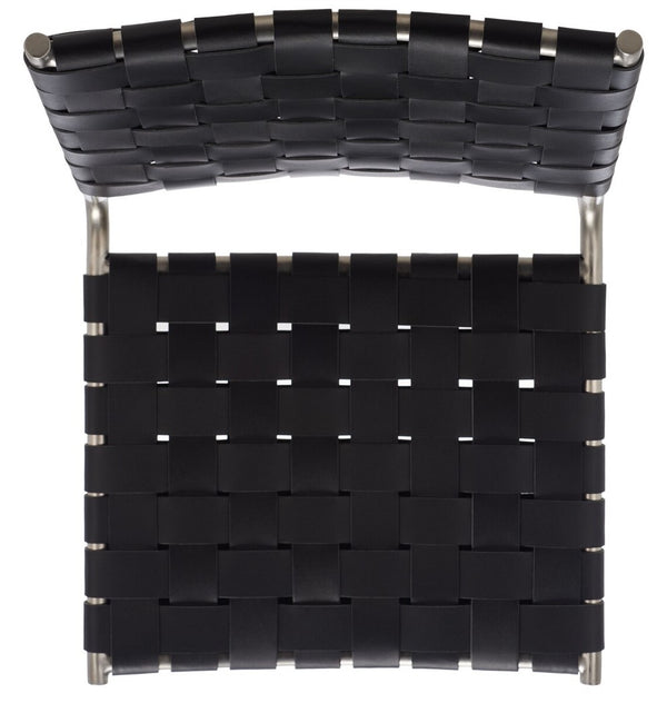 Wesson Woven Dining Chair Black / Silver Metal DCH3005E-SET2