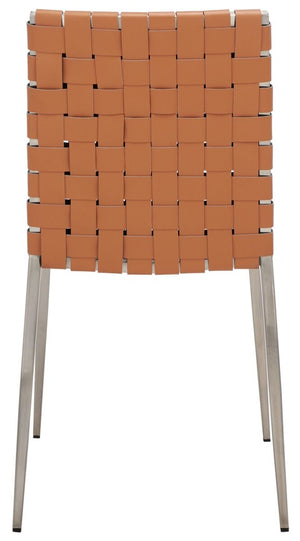 Rayne Woven Dining Chair Natural / Silver Metal DCH3006A-SET2