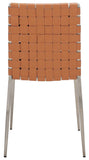 Rayne Woven Dining Chair Natural / Silver Metal DCH3006A-SET2