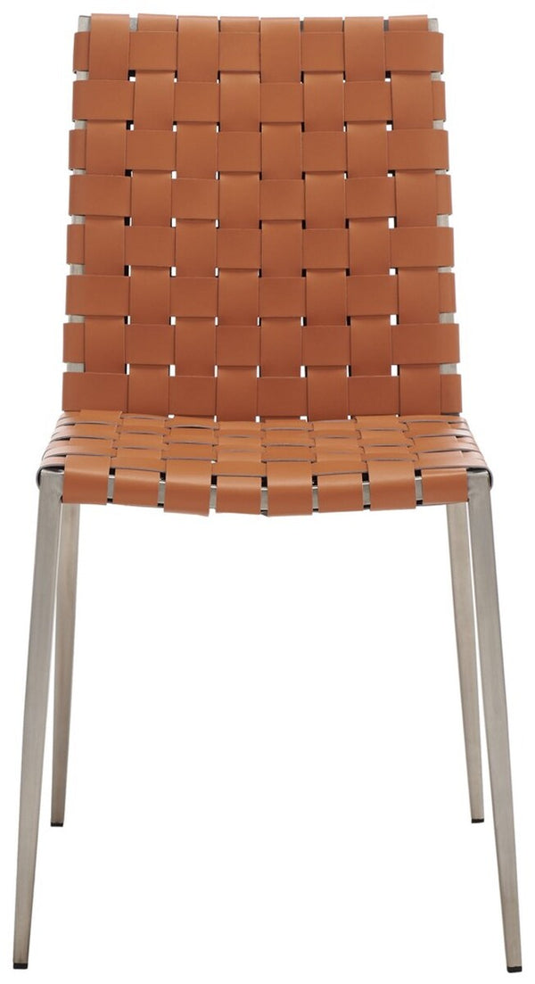 Rayne Woven Dining Chair Natural / Silver Metal DCH3006A-SET2