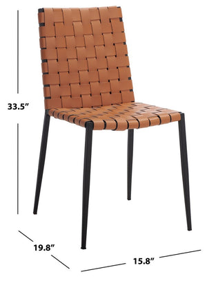 Rayne Woven Dining Chair Natural / Black Metal DCH3006B-SET2