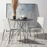 Rayne Woven Dining Chair White / Silver Metal DCH3006C-SET2