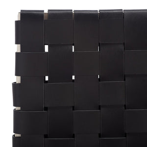 Rayne Woven Dining Chair Black / Silver Metal DCH3006E-SET2