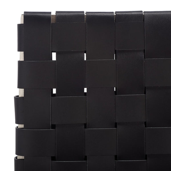 Rayne Woven Dining Chair Black / Silver Metal DCH3006E-SET2