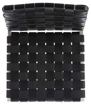 Rayne Woven Dining Chair Black / Silver Metal DCH3006E-SET2