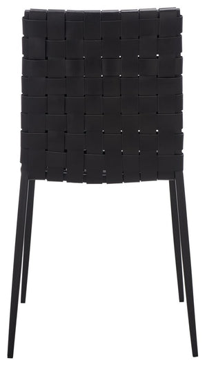 Rayne Woven Dining Chair Black / Black Metal DCH3006F-SET2