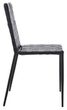 Rayne Woven Dining Chair Black / Black Metal DCH3006F-SET2