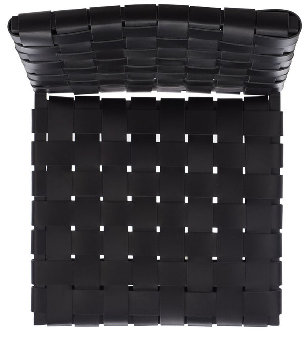 Rayne Woven Dining Chair Black / Black Metal DCH3006F-SET2