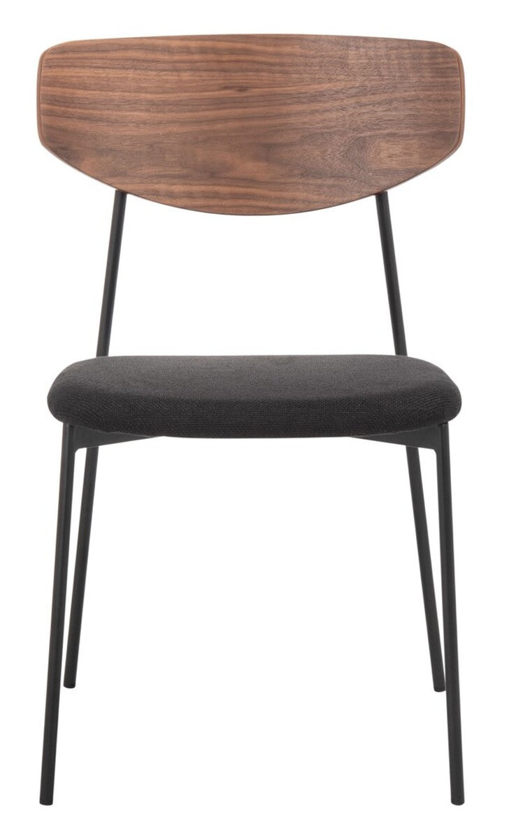 Ryker Dining Chair Walnut / Black  Metal DCH3007A-SET2