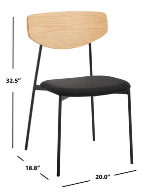 Ryker Dining Chair Oak / Black Metal DCH3007C-SET2