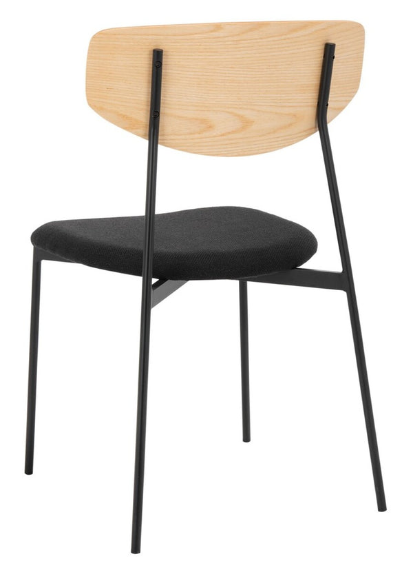 Ryker Dining Chair Oak / Black Metal DCH3007C-SET2