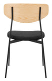 Ryker Dining Chair Oak / Black Metal DCH3007C-SET2