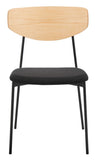 Ryker Dining Chair Oak / Black Metal DCH3007C-SET2
