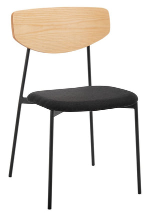 Ryker Dining Chair Oak / Black Metal DCH3007C-SET2