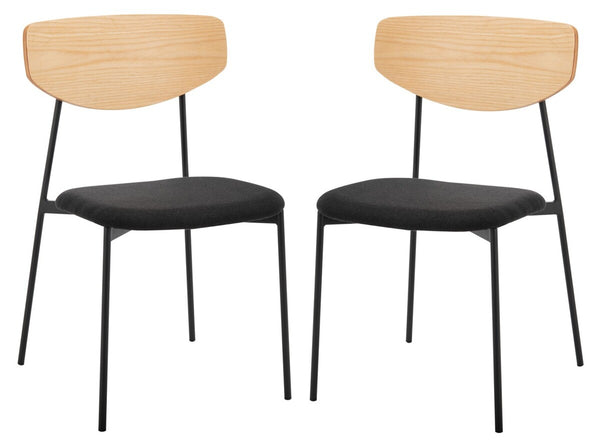 Ryker Dining Chair Oak / Black Metal DCH3007C-SET2