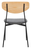 Ryker Dining Chair Oak / Grey Metal DCH3007D-SET2