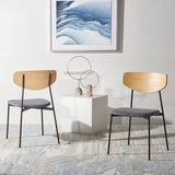 Ryker Dining Chair Oak / Grey Metal DCH3007D-SET2