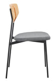 Ryker Dining Chair Oak / Grey Metal DCH3007D-SET2