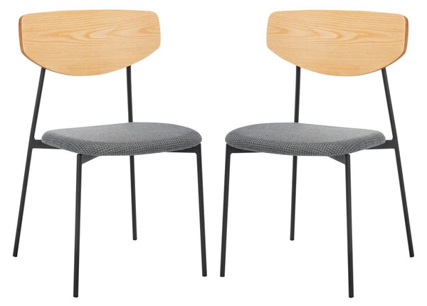 Ryker Dining Chair Oak / Grey Metal DCH3007D-SET2