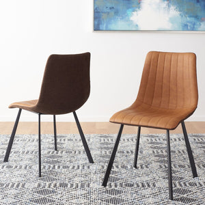 Safavieh Pryer Dining Chair -Set Of 2 Brown Metal DCH3011A-SET2